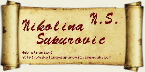 Nikolina Supurović vizit kartica